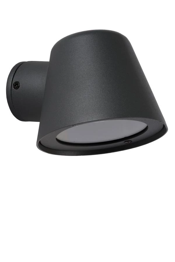 Lucide DINGO-LED - Applique murale Intérieur/Extérieur - LED Dim. - GU10 - 1x5W 3000K - IP44 - Anthracite - éteint